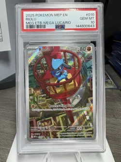 Pokemon TCG Riolu 010 Me: Mega Evolution Promo Holo EN PSA 10 2025 - Image 1