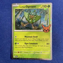 Teal Mask Ogerpon 024/167 Cosmos Holo - Pokemon Halloween Trick Or Trade 2024 - Image 1