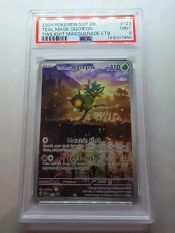 Teal Mask Ogerpon SVP123 Pokemon TCG Twilight Masquerade PSA Mint 9 - Image 1