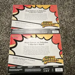 Pokemon Mega Emboar EX Box Ascended Heroes 2x Promo Booster English - Image 2