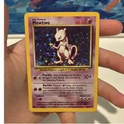 Pokemon TCG Mewtwo Base Set 10/102 Holo Rare English 1999 Wizards of the Coast - Image 1