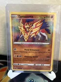 Pokemon TCG Zamazenta Vivid Voltage 102/185 Holo Amazing Rare Near Mint NM - Image 1