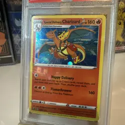 2022 POKEMON SWSH BLACK STAR PROMO #075 SPECIAL DELIVERY CHARIZARD-HOLO PSA 9 - Image 3