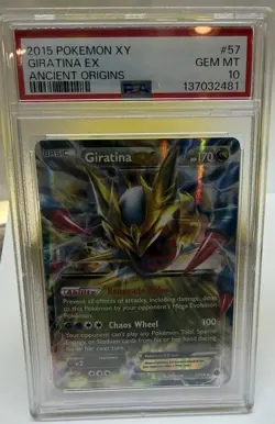 2015 Pokemon XY Ancient Origins Giratina EX 57/98 #57 PSA 10 Gem Mint - Image 1