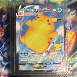 Pokemon TCG Surfing Pikachu VMAX 009/025 Celebrations Holo EN 310 HP - Image 1