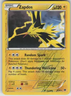 Pokemon TCG Zapdos Holo Rare Reverse Holo Next Destinies 41/99 - Image 1