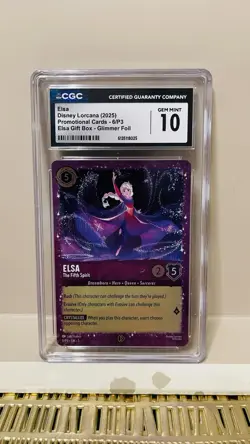 2025 DISNEY LORCANA EN P3-PROMO ELSA GIFT BOX #6 ELSA - THE FIFTH SPIRIT CGC 10 - Image 1
