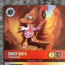 Disney Lorcana Wilds Unknown Daisy Duck Trendy Traveler 216/204 Epic Foil - Image 5