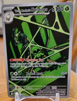 Team Rockets Spidops 187/182 Destined Rivals Illustration Rare Pokemon Card - Image 1