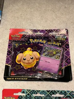 Pokemon Paldean Fates Tech Sticker Collection Fidough & Maschiff Lot of 2 Sealed - Image 2