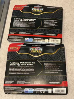 Pokemon Paldean Fates Tech Sticker Collection Fidough & Maschiff Lot of 2 Sealed - Image 4