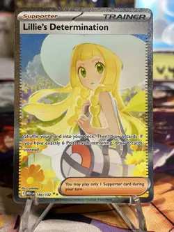 Lillie's Determination SIR 184/132 SIR Special Illustration Rare Pokemon IN HAND - Image 1