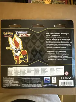 Crown Zenith Cinderace Pin Collection 3 Pack Blister Pokemon TCG NEW - Image 2