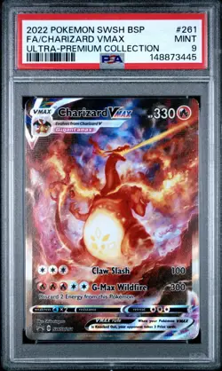 2022 Pokemon Charizard VMAX Black Star Promo SWSH261 PSA 9 - Image 1