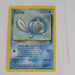 Pokemon Poliwag Base Set 2 88/130 English Common 40 HP Wizards 2000 - Image 1