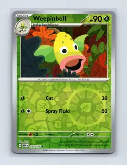 Weepinbell 070/165 Common 151 Pokemon Reverse Holo Near Mint - Image 1
