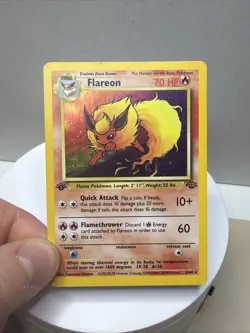 Pokemon 1999 Jungle Flareon 1st Edition! Holo Rare 3/64 For TCG and Collectors! - Image 1