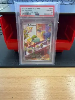 2024 POKEMON SCR EN-STELLAR CROWN ILLUSTRATION RARE #143 BULBASAUR PSA 10 - Image 1