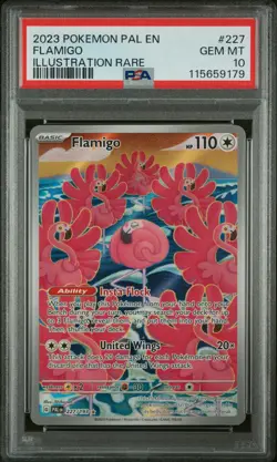 2023 Pokemon Paldea Evolved Flamigo #227 Illustration Rare PSA 10 GEM MINT - Image 1