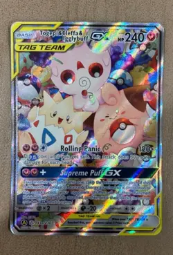 Pokemon Togepi & Cleffa & Igglybuff GX 143a/236 Alternative Art Promo Tag Team - Image 1