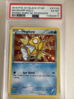 2016 POKEMON XY BLACK STAR PROMO SHINY MEGA GYARADOS #XY143 MAGIKARP-HOLO PSA 6 - Image 2