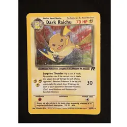 Dark Raichu Team Rocket Secret Rare Holo MP English 2000 83/82 - Image 1
