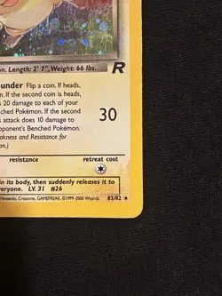 Dark Raichu Team Rocket Secret Rare Holo MP English 2000 83/82 - Image 2
