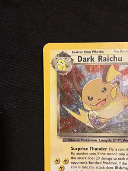 Dark Raichu Team Rocket Secret Rare Holo MP English 2000 83/82 - Image 4