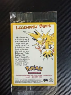Zapdos - Wizards Black Star Promo # 23 - Sealed Legendary Birds Pokemon Promo - Image 2