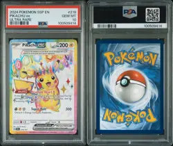 2024 POKEMON SSP EN-SURGING SPARKS ULTRA RARE #219 PIKACHU EX PSA 10 - Image 3