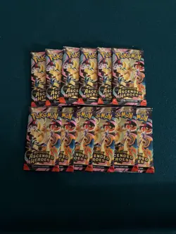 Pokemon Lot of 12 Ascended Heros Booster Packs - Image 1