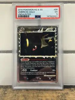 Pokemon hg & ss umbreon (prime) undaunted holo 86/90 psa 5 - Image 1