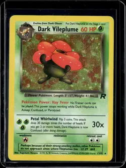 Pokemon Team Rocket Dark Vileplume (13) Holo 13/82 - Image 1