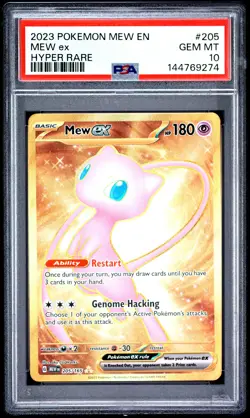2023 POKEMON MEW EN-151 HYPER RARE #205 MEW EX PSA 10 - Image 1