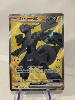 Zekrom ex 158/086 Pokemon Sv: Black Bolt Ultra Rare Full Art Near Mint - Image 1