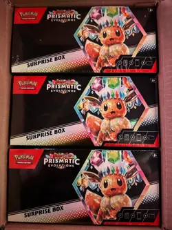Pokemon TCG: Prismatic Evolution - Surprise Box - Case of Six (6) Sealed Boxes - Image 1