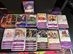 One Piece Gol D. Roger Red/Purple Leader W/ 50 Card Complete Deck W/ Don!! Set - Image 1