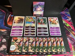 One Piece Gol D. Roger Red/Purple Leader W/ 50 Card Complete Deck W/ Don!! Set - Image 2