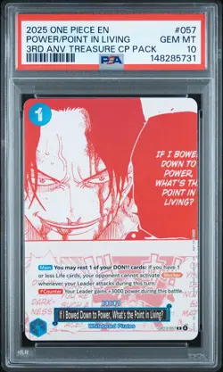 If I Bowed Down To Power, What's The Point In LivingU 057 One Piece PSA 10 - Image 1