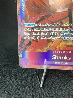 Bandai One Piece Shanks OP13-065 Carrying On His Will Rare Foil Alt Art 2000 - Image 4
