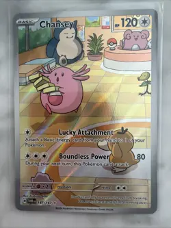 Pokemon TCG Chansey Illustration Twilight Masquerade Card 187/167 NM/M Condition - Image 1