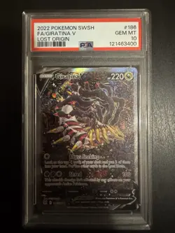 PSA 10 Giratina V Alt Art 186/196 Lost Origin Pokemon Card GEM MT - Image 1