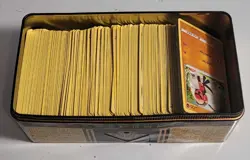 Lot of 329 Pokemon Cards in a Tin - Image 1