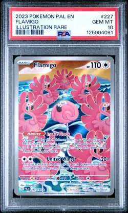 PSA 10 Flamigo 227/193 Paldea Evolved PAL EN Full Art Pokemon Card - Image 1