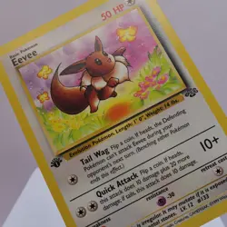 Pokemon TCG - Eevee 51/64 Jungle Common 1st Edition WOTC 1999 - EXC - Image 1