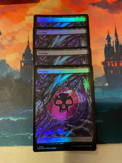 MTG Tarkir Dragonstorm Dragon Eye Swamp Foil x 4 - Image 1