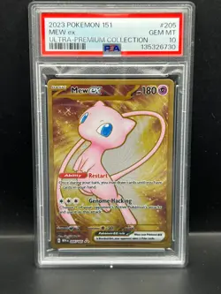Pokemon PSA 10 GEM MT Mew ex 205/165 Ultra Premium Collection METAL CARD S#6730 - Image 1