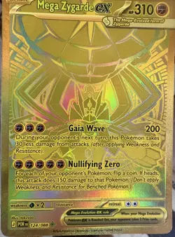 Pokemon Mega Zygarde EX Full Art Gold Secret Rare Holo 310HP - Image 1