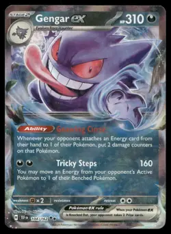 Gengar ex 104/162 Double Rare Temporal Forces Pokemon Near Mint - Image 1