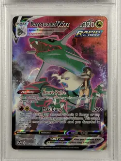 2022 POKEMON SWORD & SHIELD SILVER TEMPEST #TG20 FULL ART/RAYQUAZA VMAX PSA 10 - Image 3
